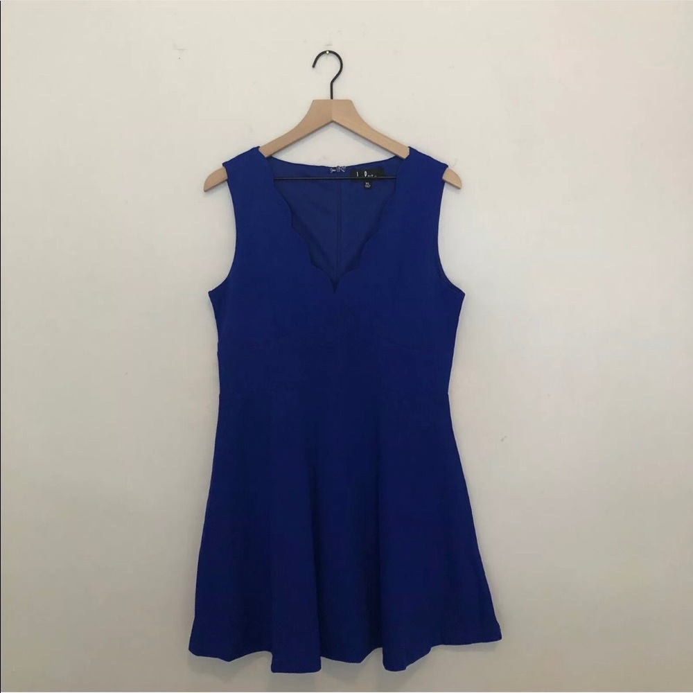 Lulu’s Cobalt Blue Fit And Flare Cocktail Dress